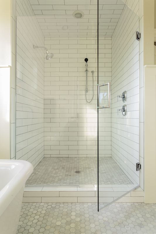 Contemporary Shower with Fixtures